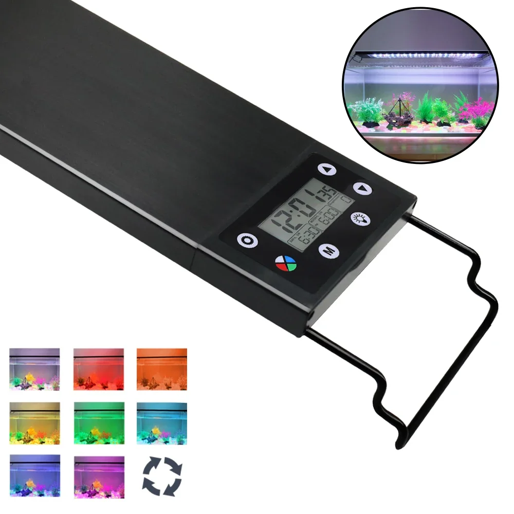 Aquarium Plant Display - IP68 wasserdichtes Aquarium-LED-Licht, Vollspektrum-Aquariumbeleuchtung mit Wasserpflanzenwachstumslampe,