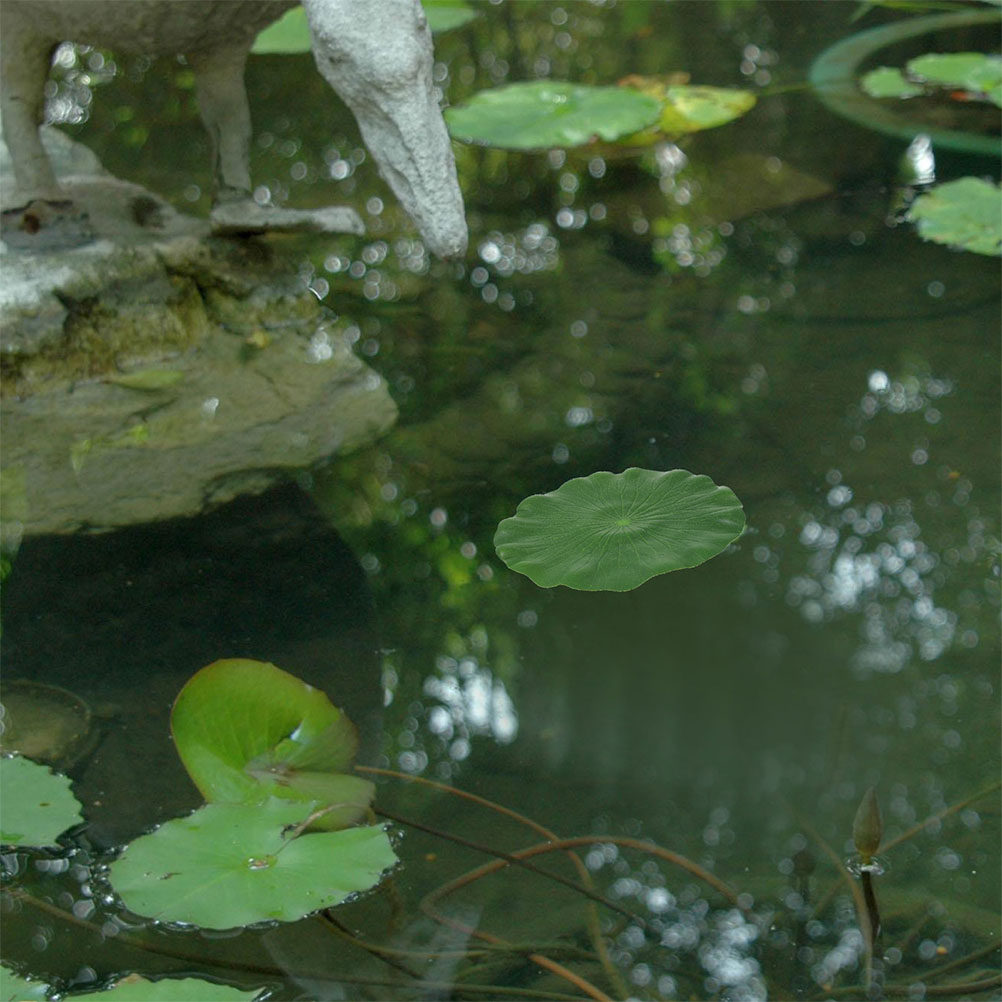 Aquarium Planting - 15 Stück Künstliche Seerosenblätter, Realistische Schwimmende