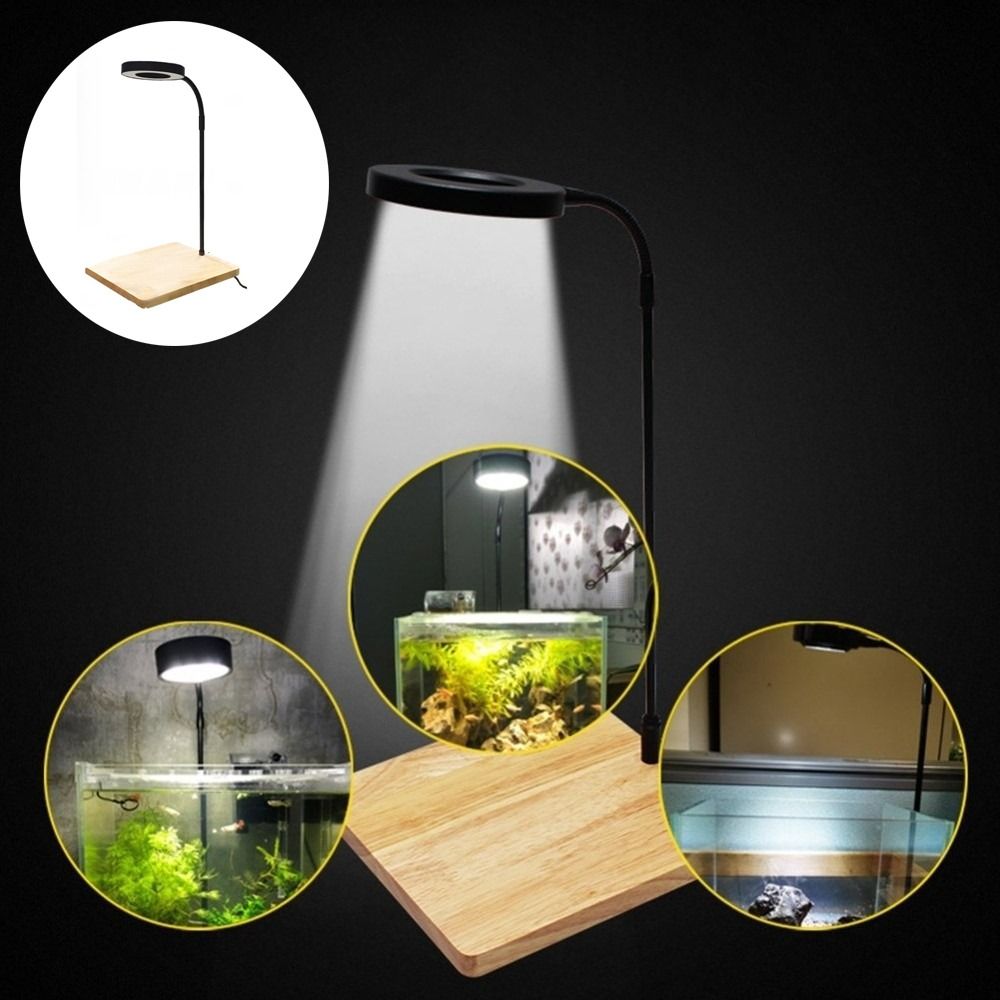 Aquarium Plant On Wood - 10W Aquarium LED-Lampe mit Holzplatte Multifunktionale
