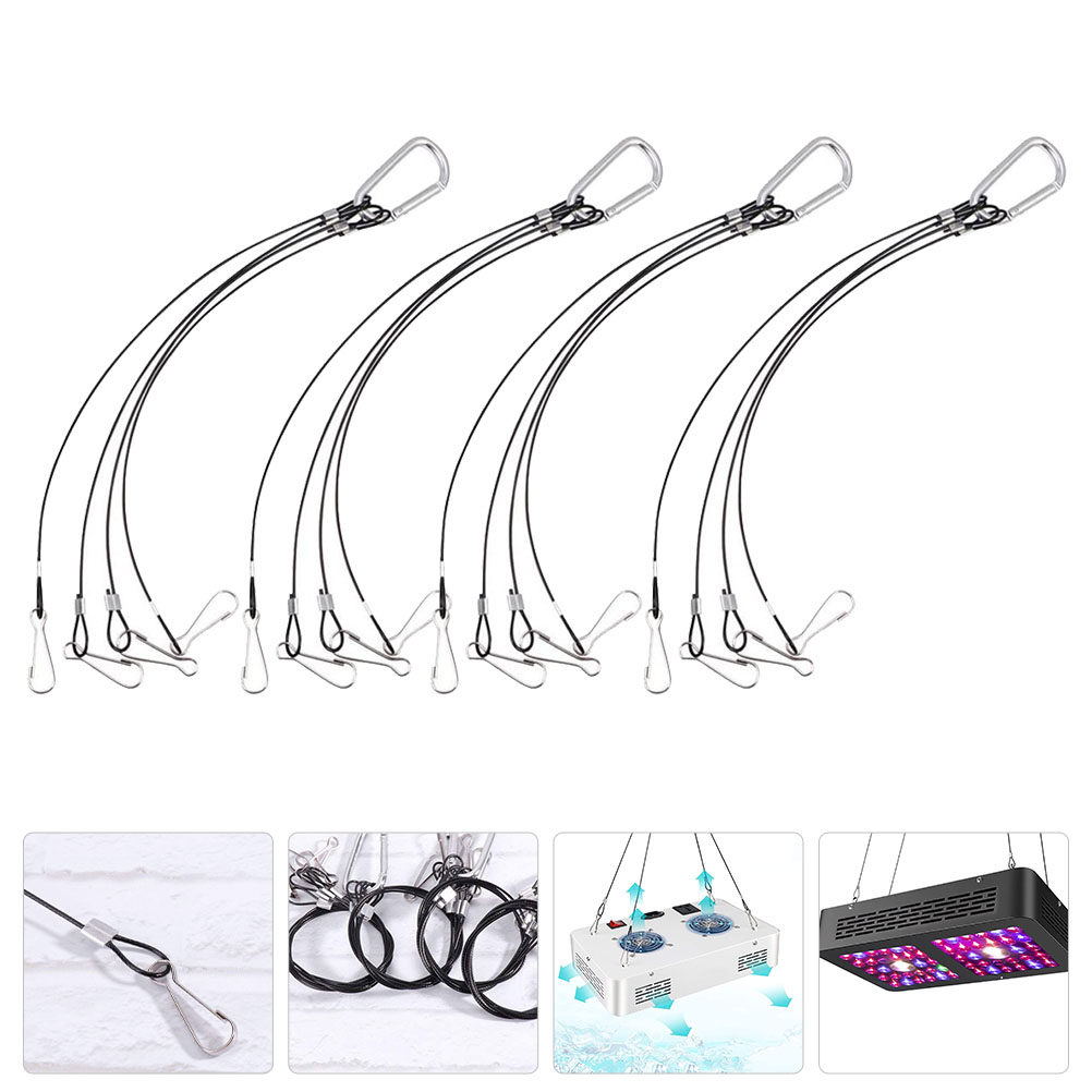 Planted Aquarium Hanging Light - 4-teiliges Premium-Edelstahl-Seil-Aufhängeset für Aquarium, Tanklampe, Pflanzenwachstumsleuchte,