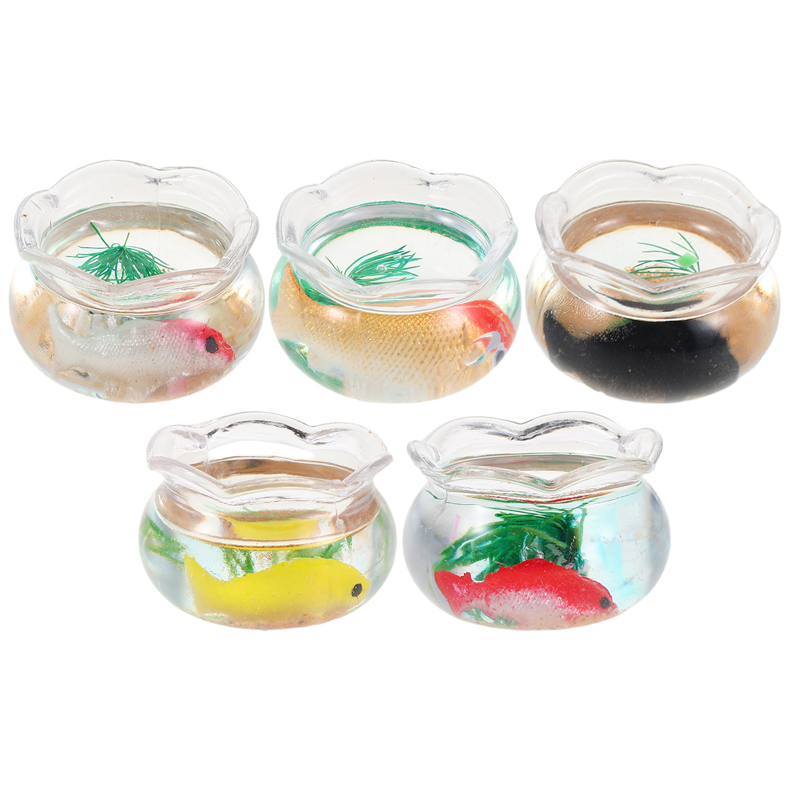 5 Stück Miniatur-Fischbecken,  – Aquarium Planting Bewertung und Preis